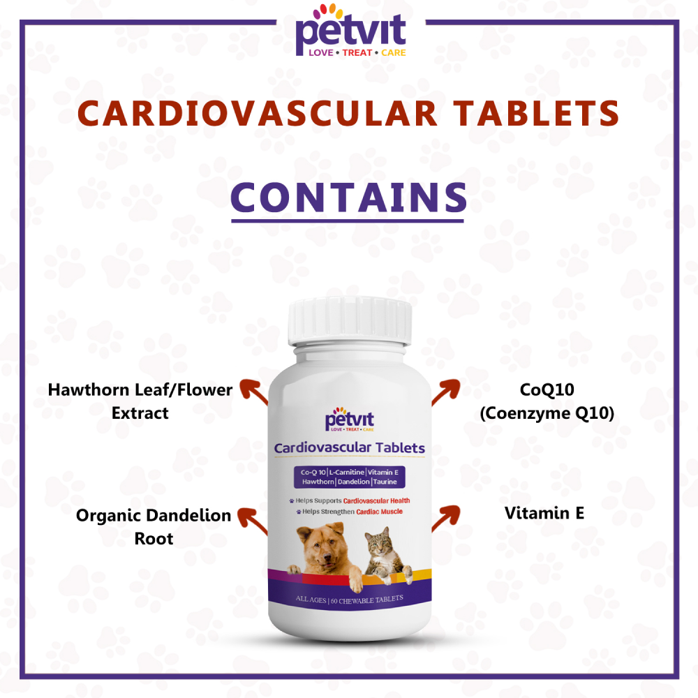 Petvit Cardiovascular Tablets, Coenzyme Q 10 Supplements for Dogs and Cats image 4