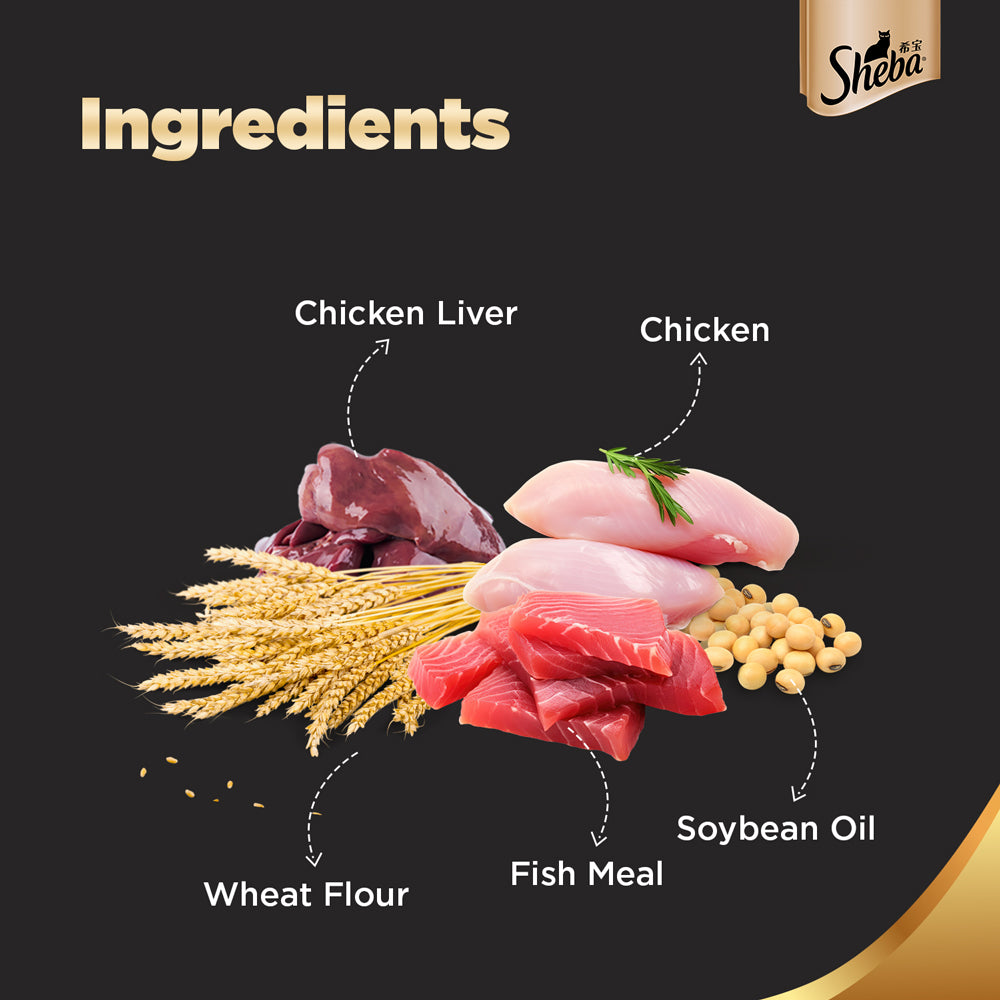 Sheba Chicken Loaf Rich Premium Kitten (2 to 12 Months) Fine Wet Food and Irresistible All Life Stage Cat Dry Food Combo image 4
