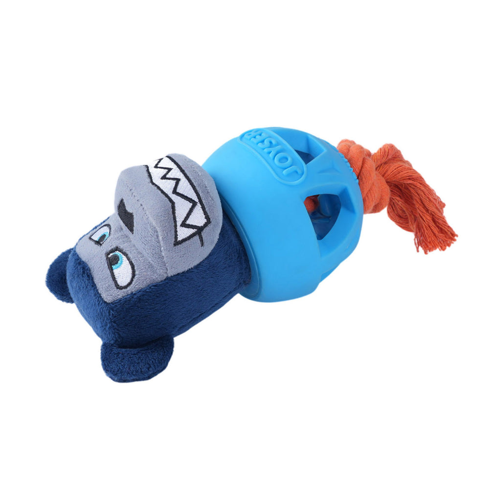 Joyser Cageball Rubber Ball with Bear for Dogs (Dark Blue) image 3