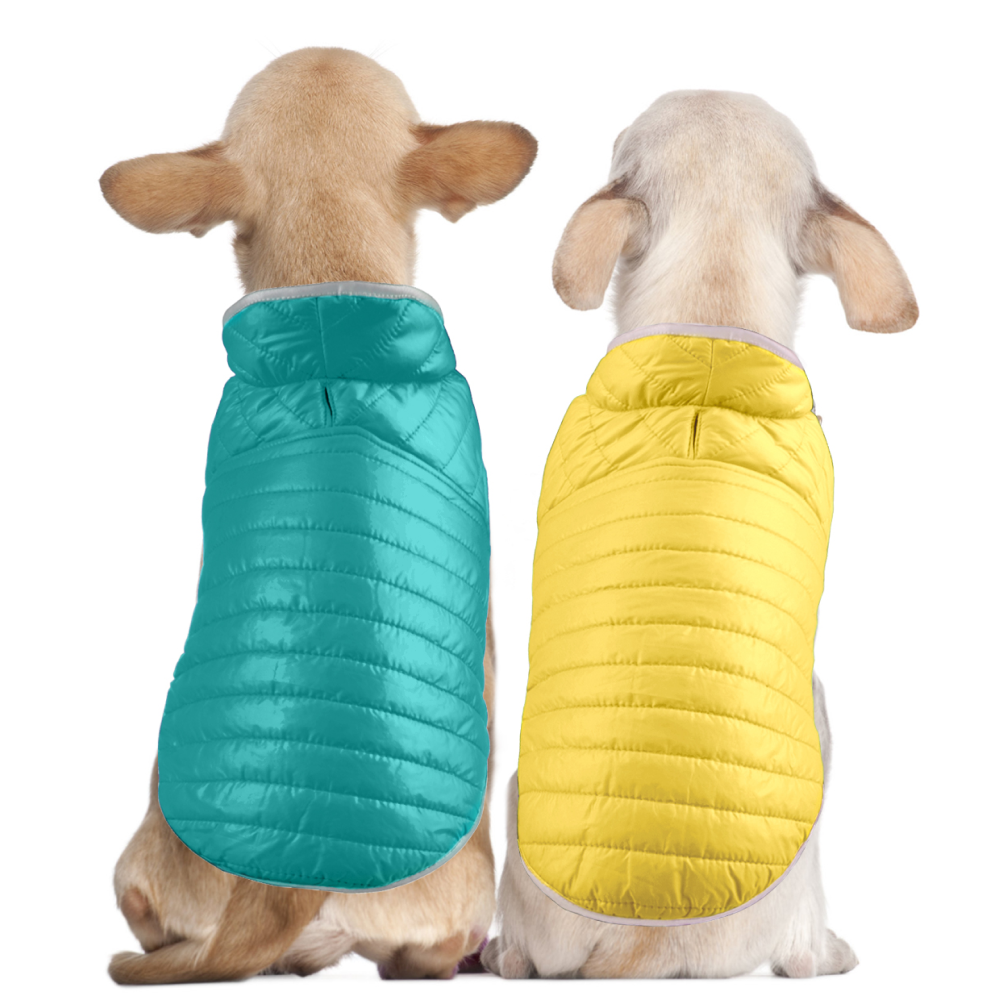 Talking Dog Club Double Trouble Reversible Jackets for Dogs (Blue/Yellow) image 2