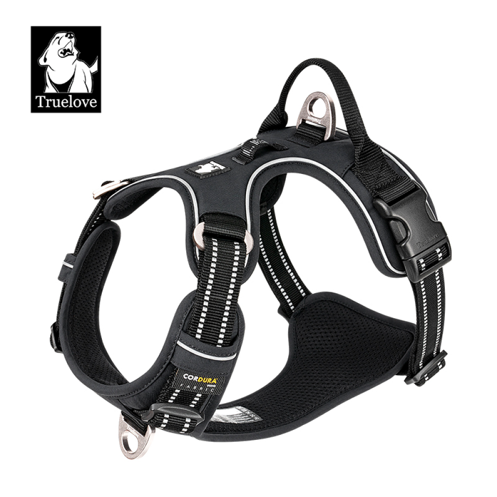 Truelove No Pull Cordura Harness with 3M Reflective Material for Dogs (Black) image 6