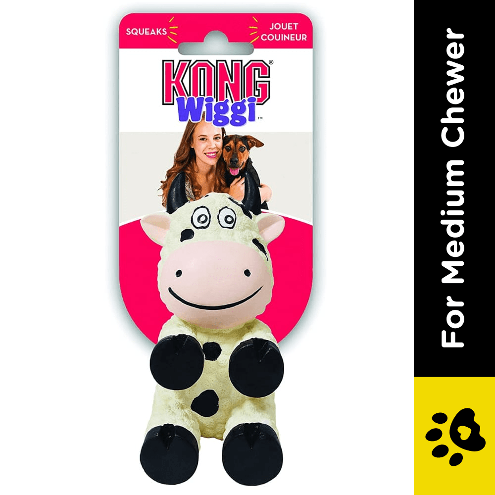 Kong Wiggi Cow Chew Toy for Dogs image 2