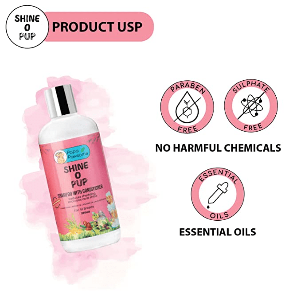 Papa Pawsome Shine O' Pup Tear Free Shampoo with Conditioner for Dogs image 4