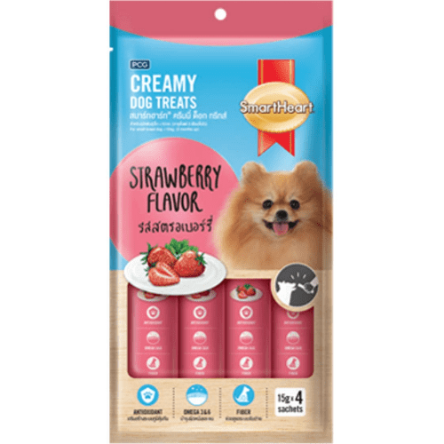 SmartHeart Chicken & Strawberry Dog Creamy Treat image 3