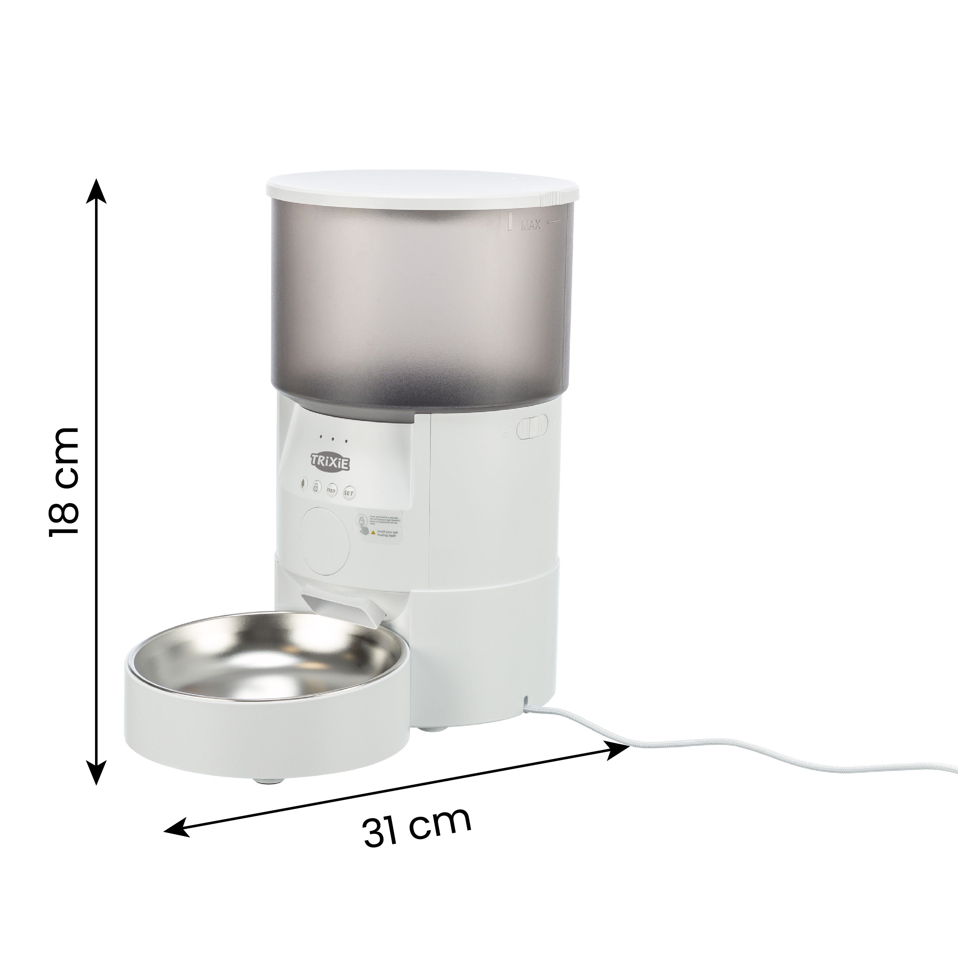 Trixie TX S Smart Automatic Food Dispenser for Dogs and Cats (White) image 3
