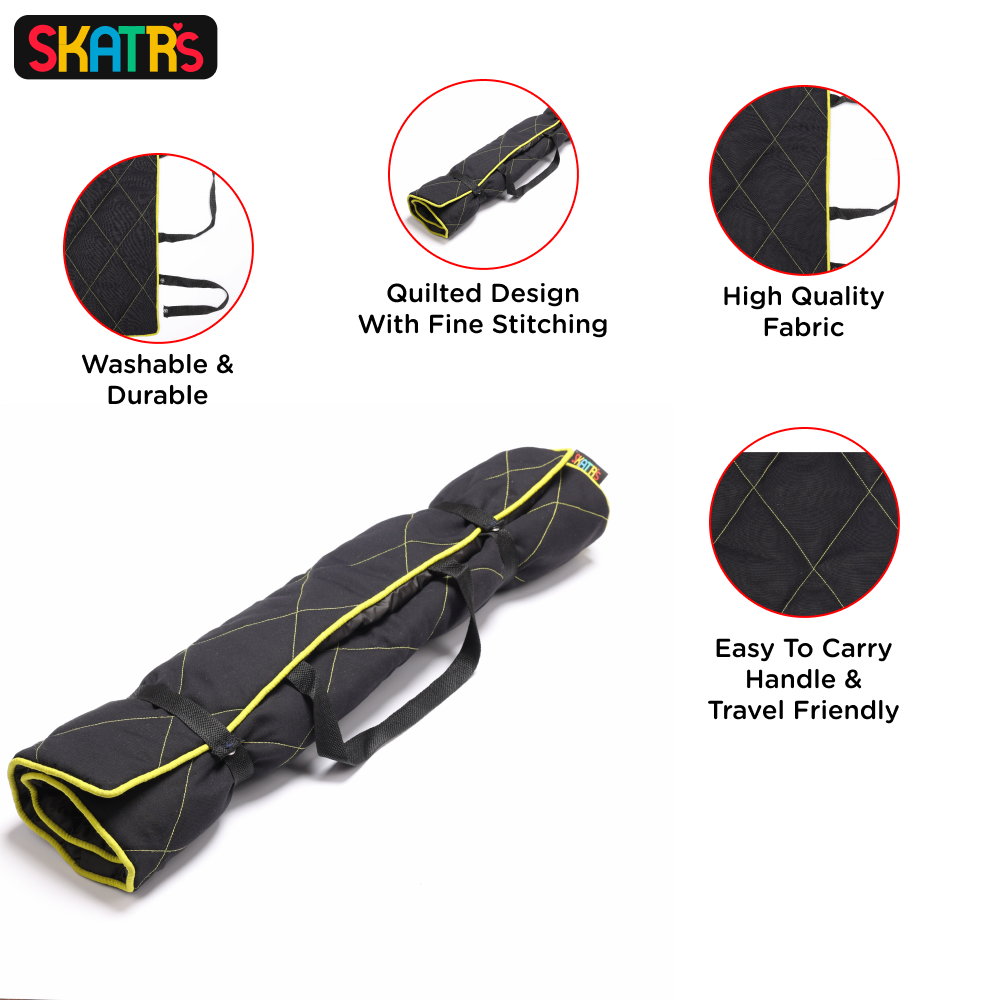 Skatrs Foldable Quilted Mat for Dogs and Cats (Black) image 4
