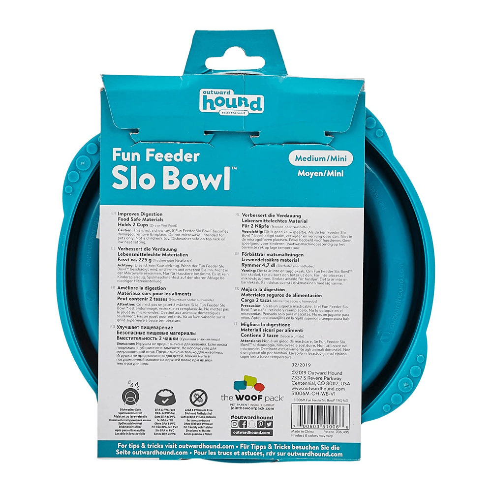 Outward Hound Fun/Slow Feeder for Dogs (Teal) image 3