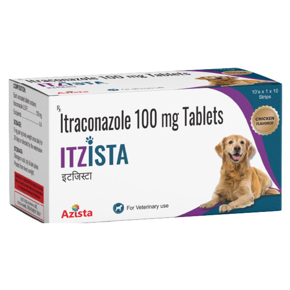 Azista Itzista 100mg Tablets (Itraconazole) for Dogs