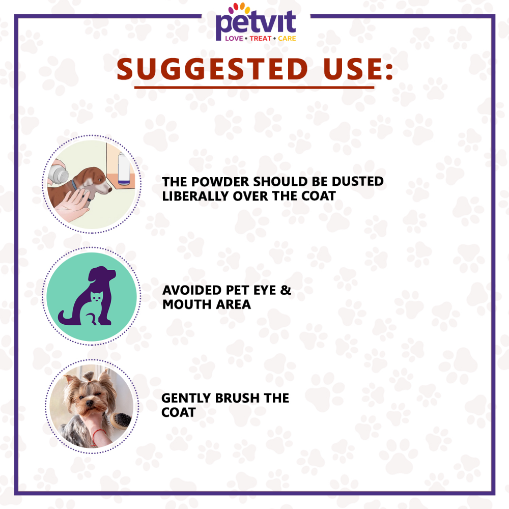 Petvit Tick Repellent Powder for Dogs and Cats image 5