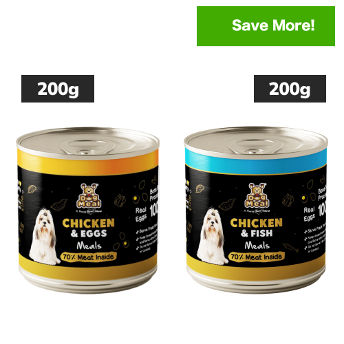 Dog Meal Chicken & Fish and Chicken & Egg Meals Dog Wet Food Combo