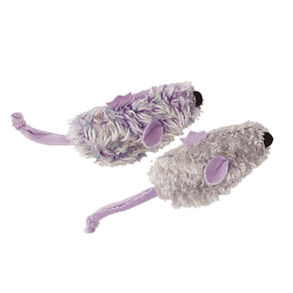 Kong Refillable Mouse Catnip Toy for Cats (Purple/Grey) image 2