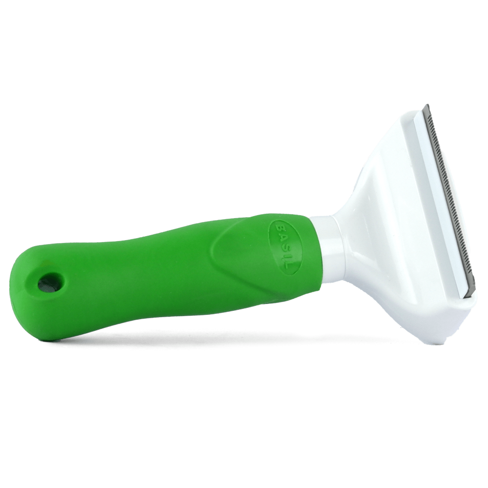 Basil De Shedding Comb with Auto Release Button for Dogs and Cats (Green) image 2
