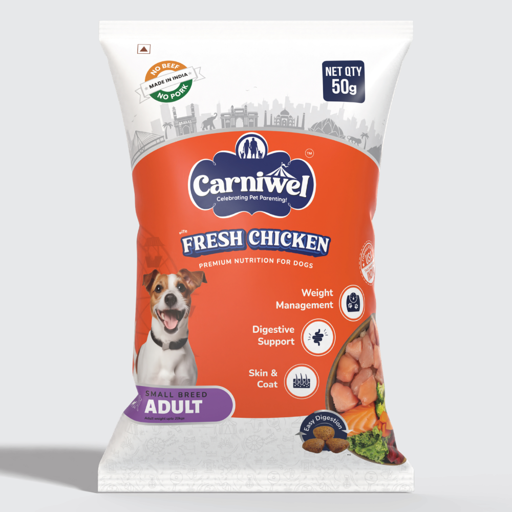 Carniwel Fresh Chicken Kibble Small Breed Adult Dog Dry Food (50g)
