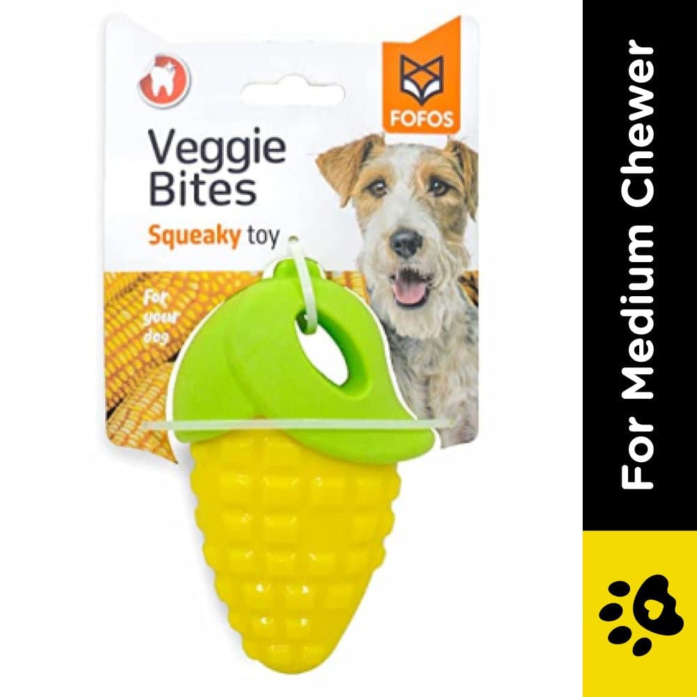 Barkbutler x Fofos Vegi Bites Corn Squeaky Toy for Dogs image 2