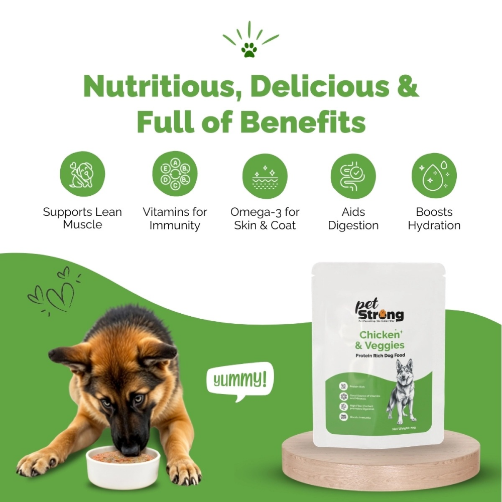 PetStrong Chicken Liver & Chicken and Veggies in Gravy Wet Food for Dogs Combo image 5
