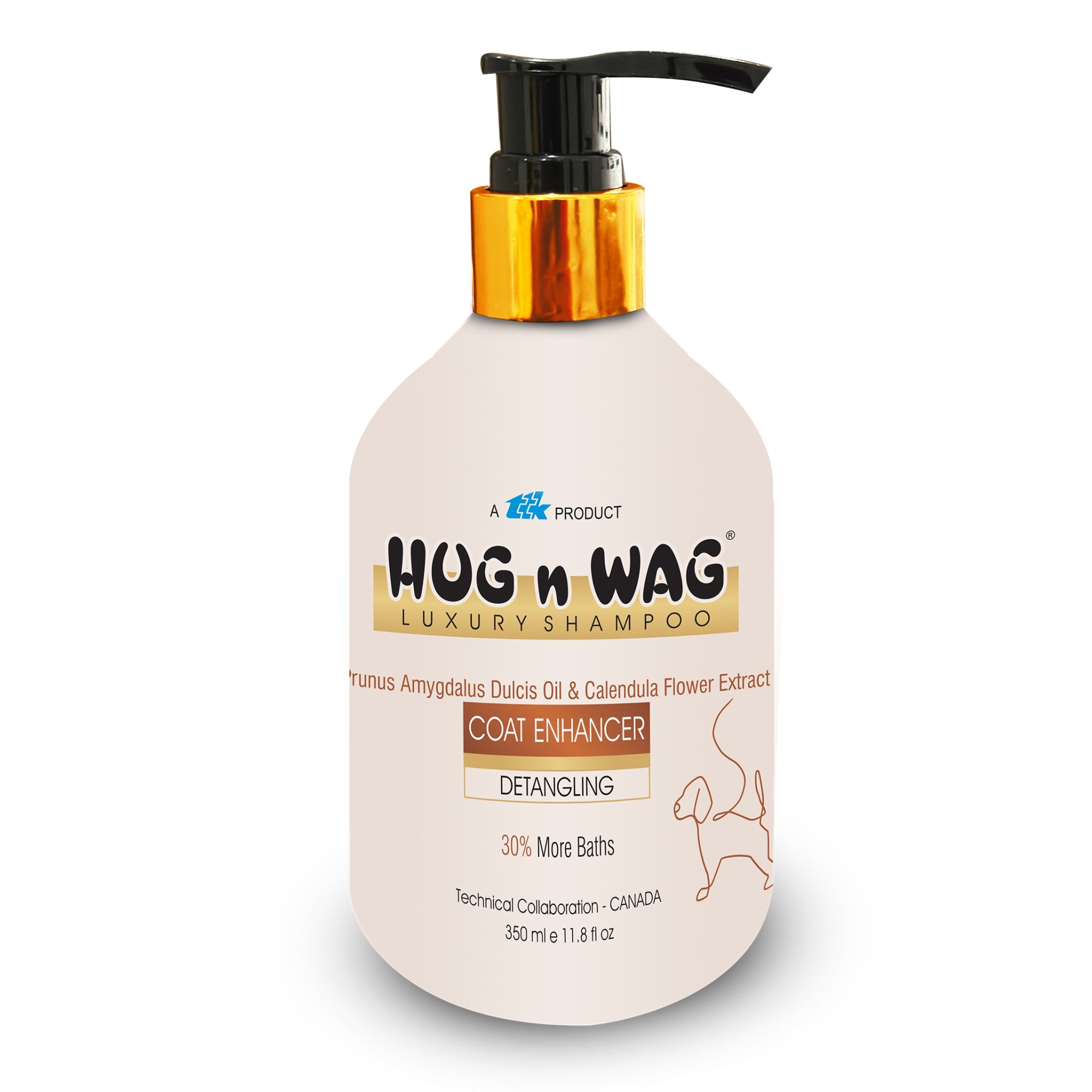 Ttk Hug n Wag Luxury Coat Enhancer Shampoo with Hyaluronic acid for Dogs