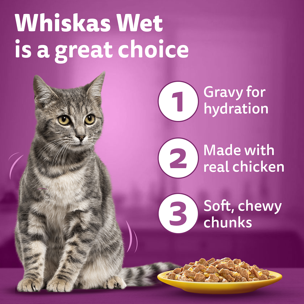 Whiskas Chicken in Gravy Adult Cat Wet Food image 9
