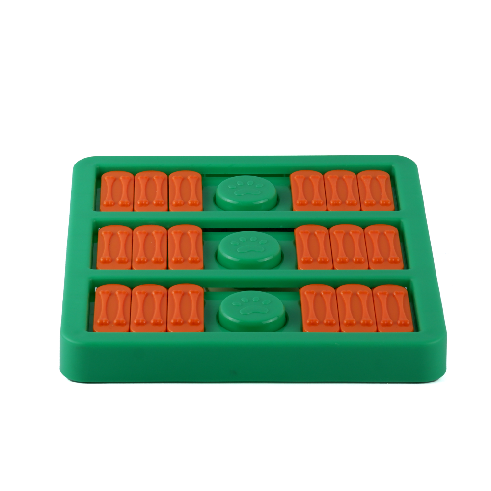 Pet Vogue Slow Feeder Rectangle Shaped Toy for Dogs (Green/Orange) image 4