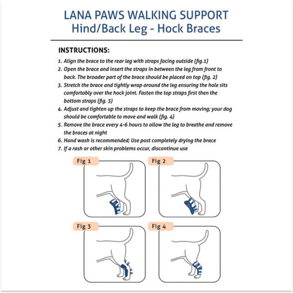 Lana Paws Back Leg Compression Braces for Hock Joint Ankle Support & Mobility for Dogs and Cats (Black) image 5