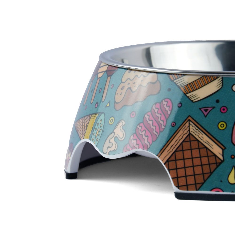 Pet Vogue Ice Cream and Muffins Pattern Colourful Bowl for Dogs and Cats image 5