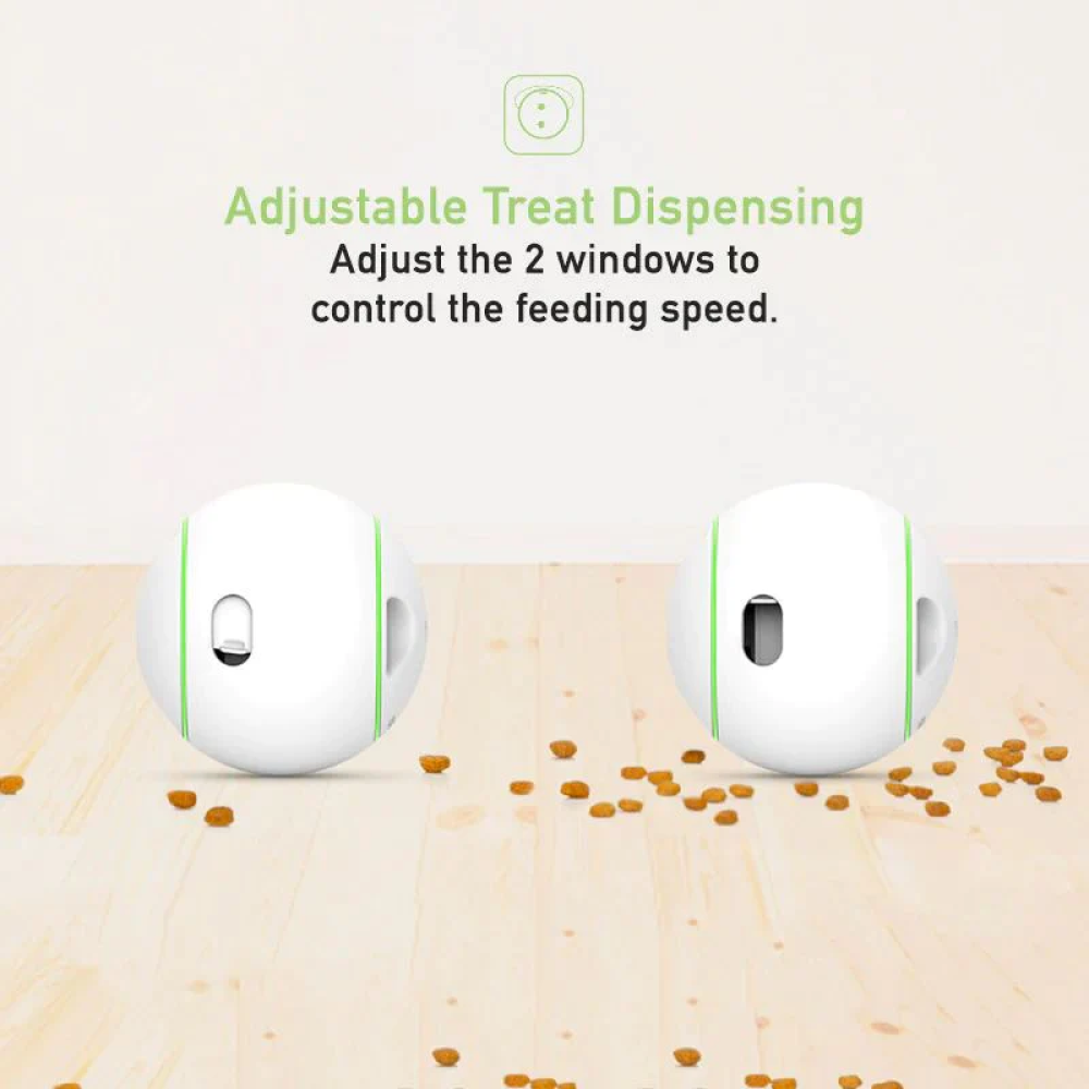 Pet Geek Foodie Orb Rolling Ball Treat Toy for Dogs | For Medium Chewers (White) image 8