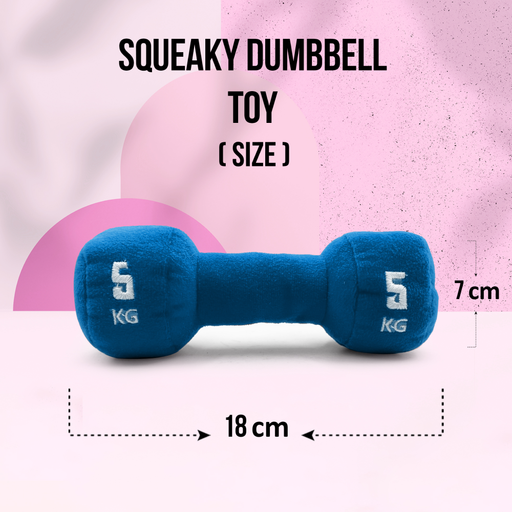 Goofy Tails Gym Series Dumbbell Plush Toy for Dogs (Blue) image 4