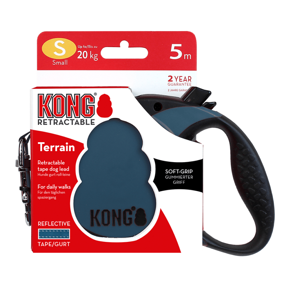 Kong Terrain Retractable Leash for Dogs and Cats (Blue) image 5