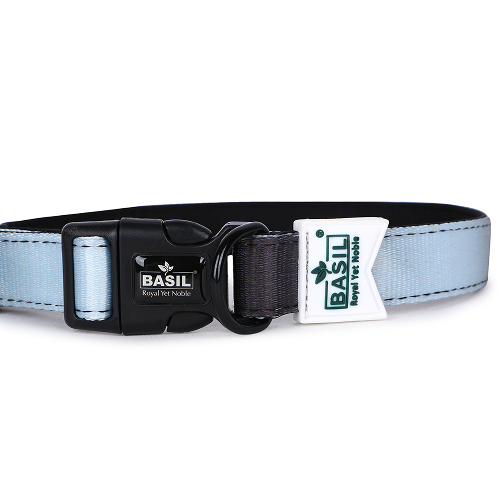 Basil Adjustable Padded Collar for Dogs (Black/Gray) image 4