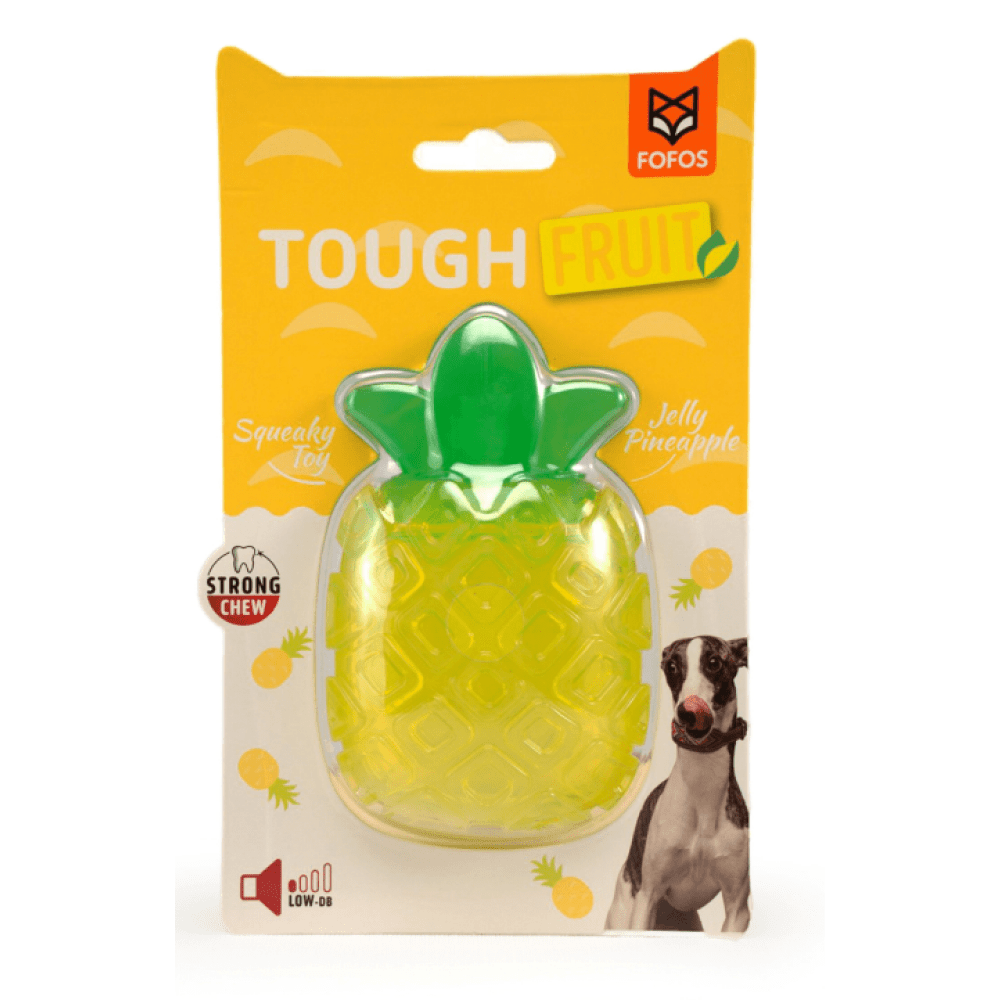 Barkbutler x Fofos Jelly Pineapple Squeaky Chew Toy for Dogs