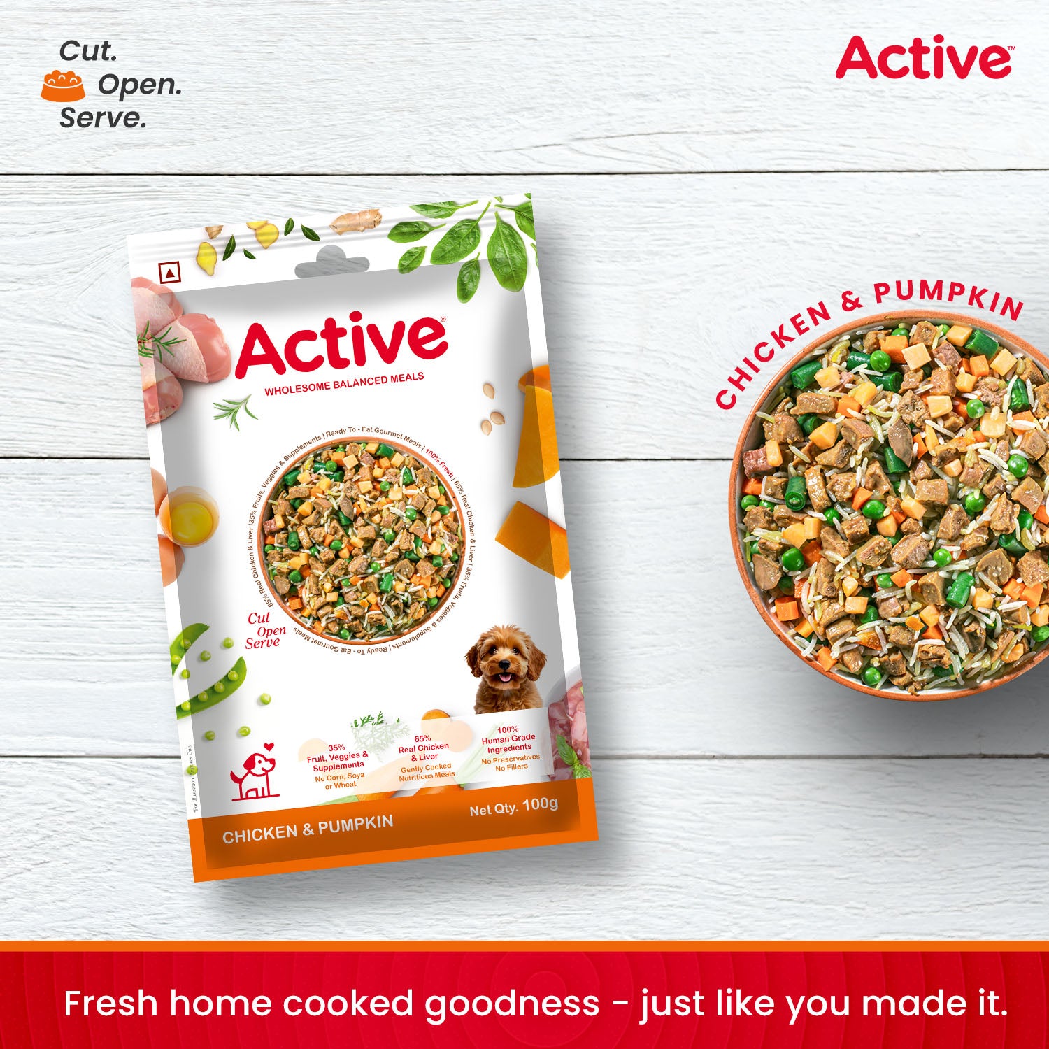Active Chicken and Pumpkin Biryani Fresh Food For Dogs (Buy 1 Get 1) image 3