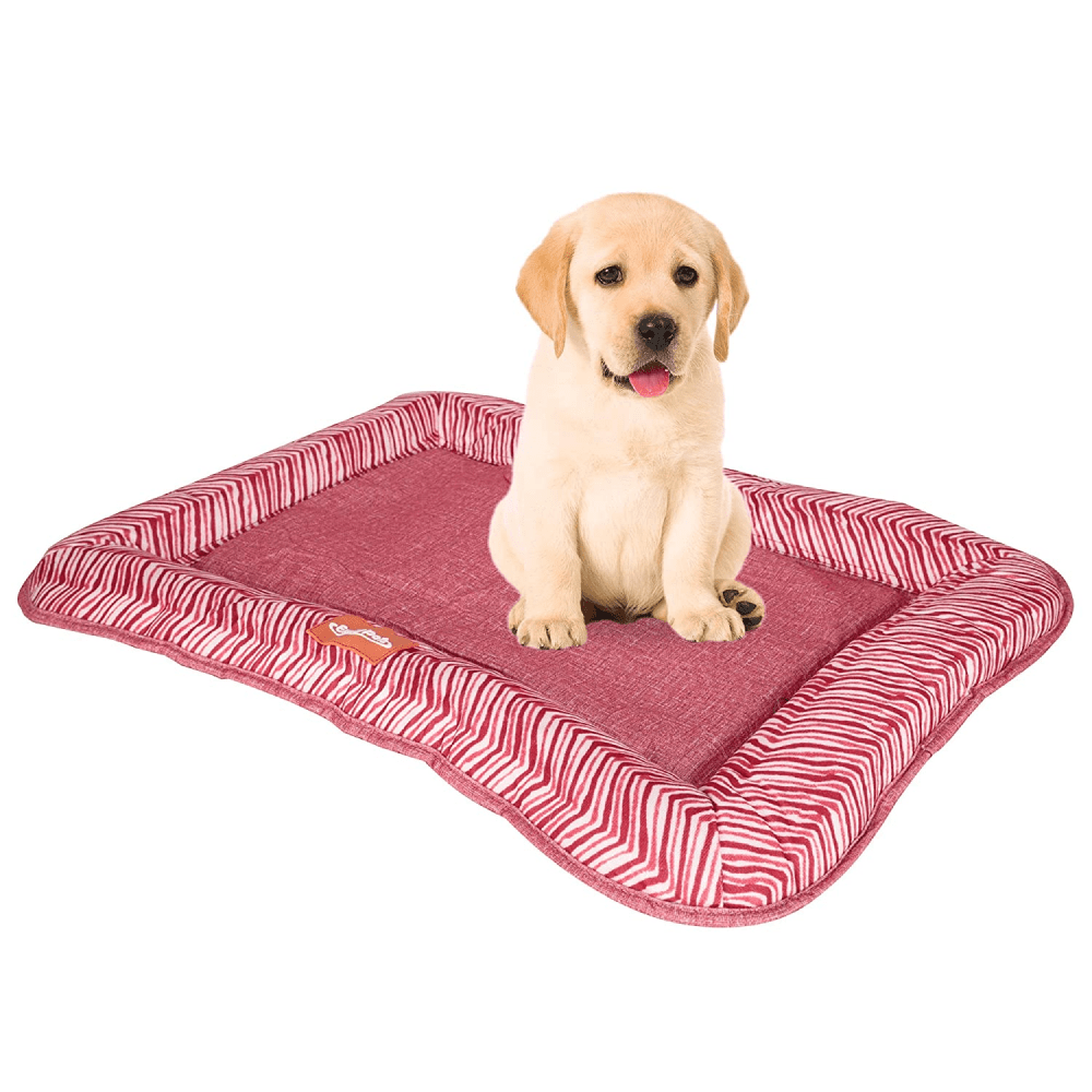 Emily Pets Rectangle Shape Bed for Dogs and Cats (Red) image 2