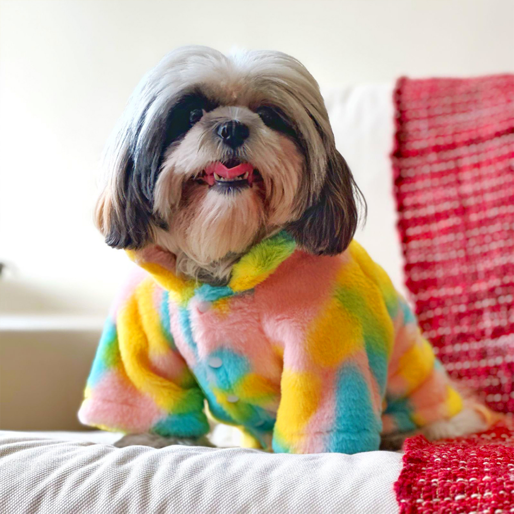 Dogobow Fur Jacket for Dogs and Cats (Rainbow) (Get a Bow Free) image 2