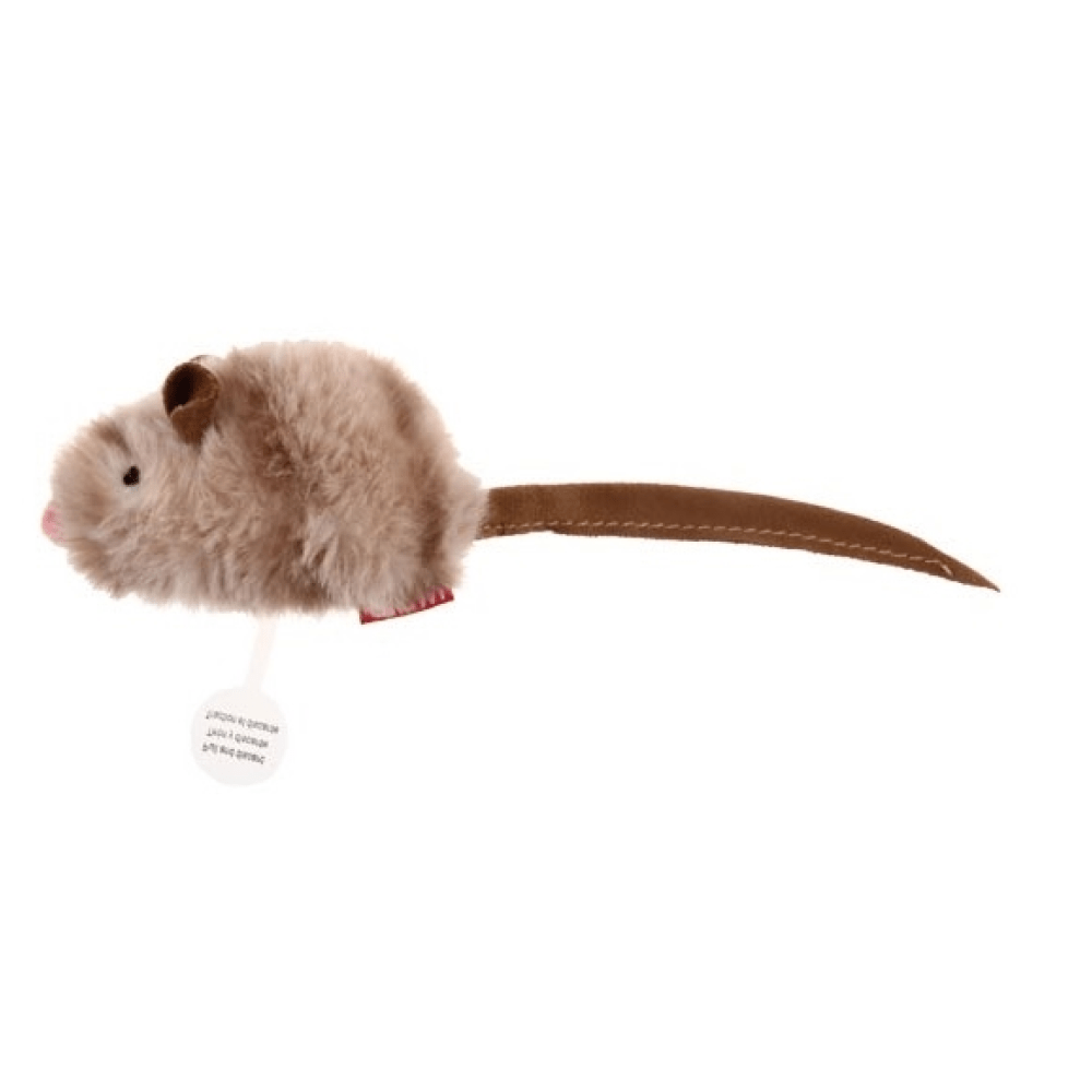 GiGwi Melody Chaser with Motion Activated Sound Chip Mouse Toy for Cats (Brown) image 2
