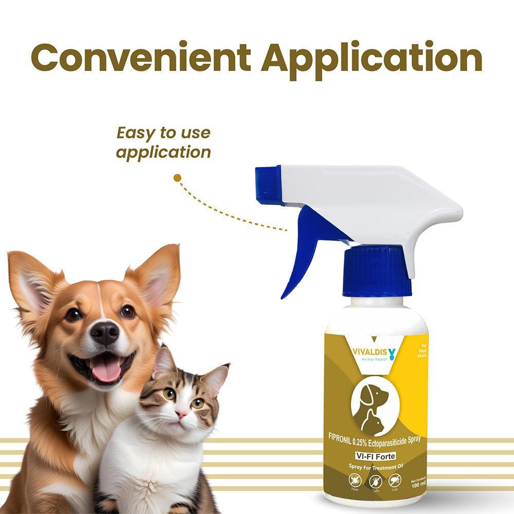Vivaldis Vi-Fi Forte Spray (Fipronil) Tick & Flea Control for Dogs & Cats (100ml) image 6