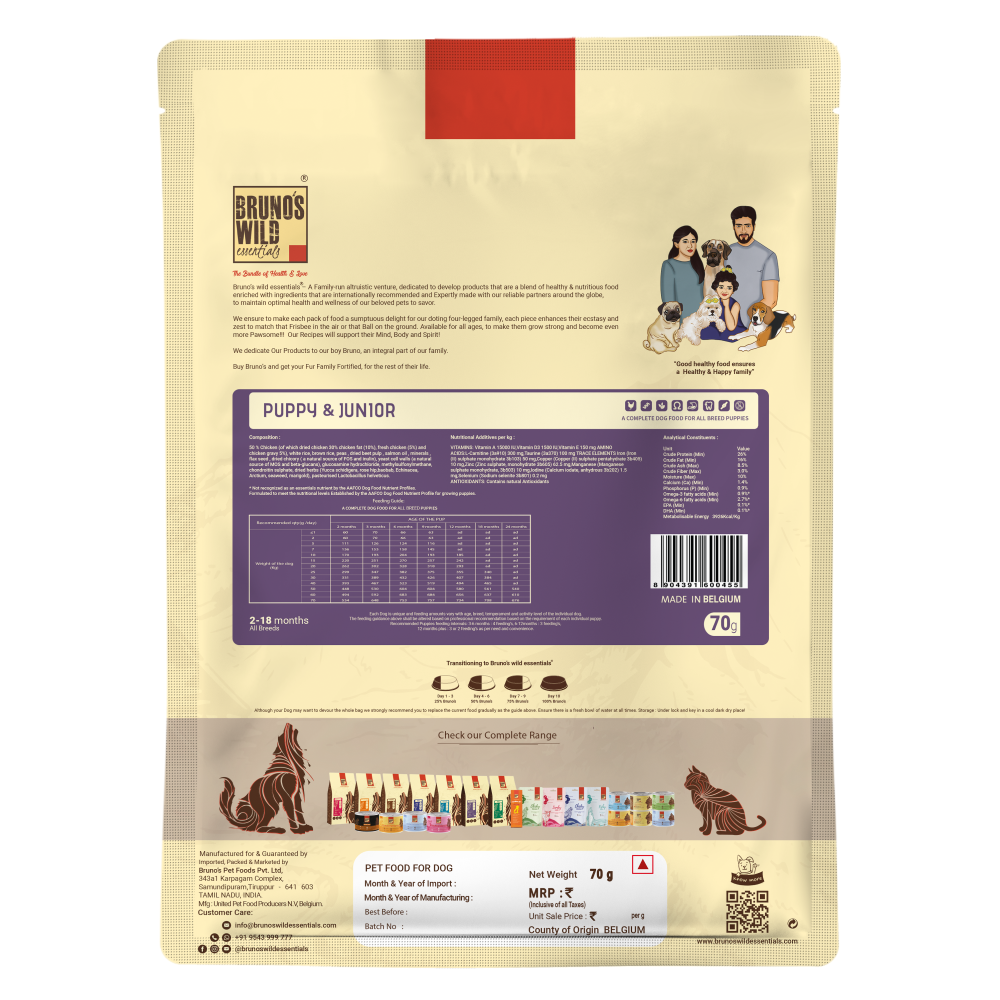 Bruno's Wild Essentials Puppy & Junior Dog Dry Food image 8