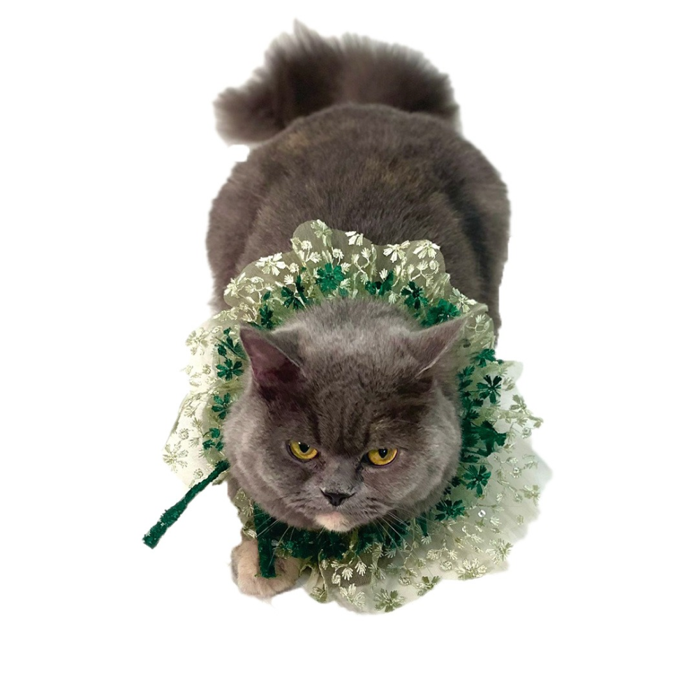 Dogobow Layered Neck Tutu for Dogs and Cats (Green) (Get a Bow Free) image 4