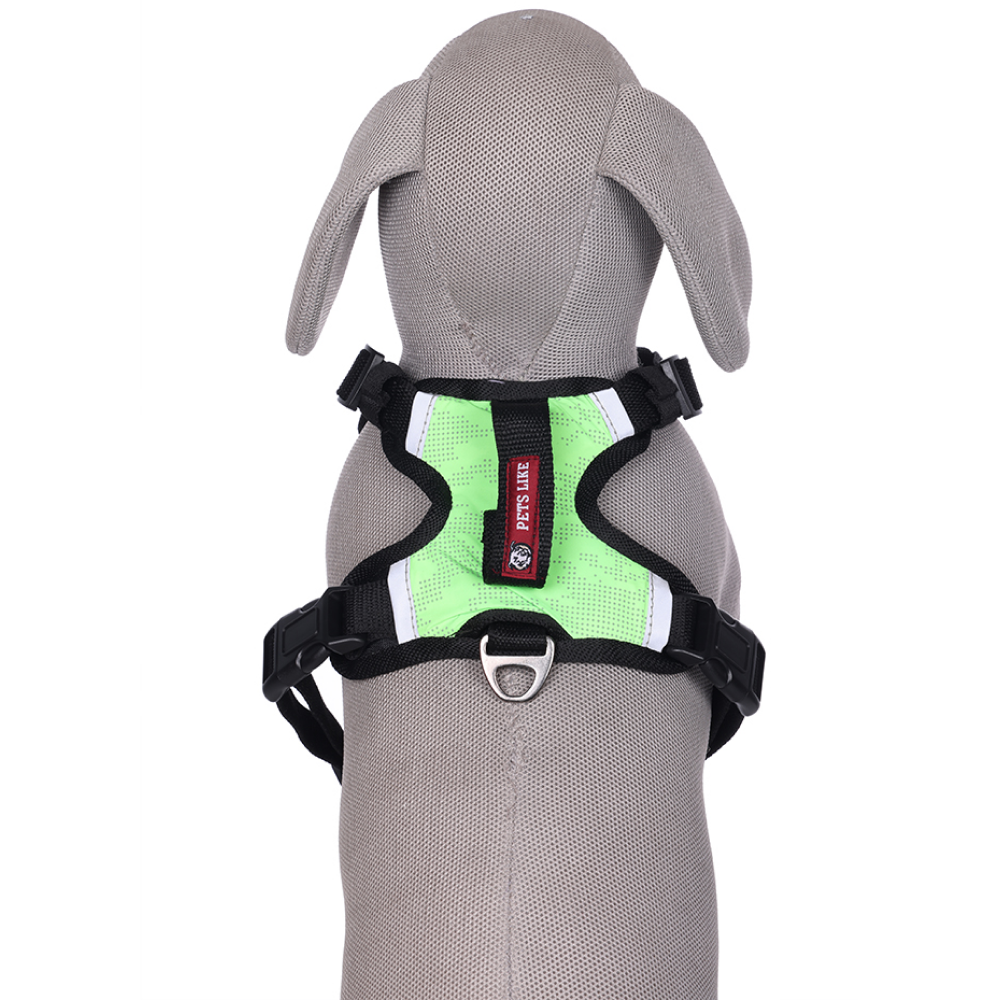 Pets Like Padded Double Side Harness for Dogs (Neon Green) image 4