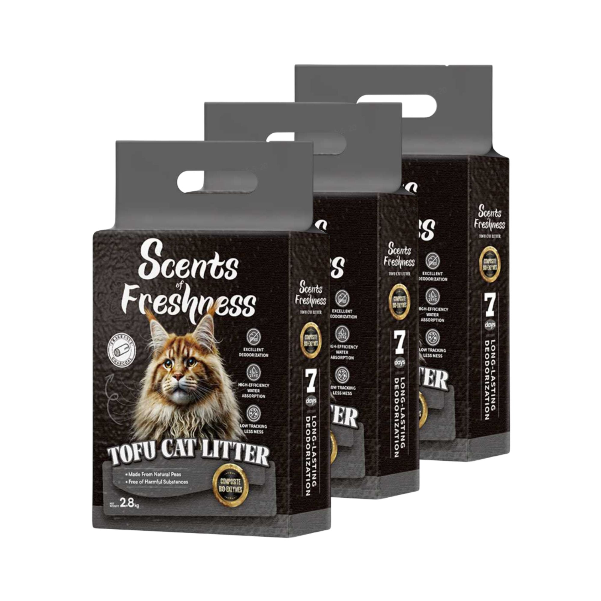 Scents of Freshness Premium Tofu Cat Litter for Cats (Charcoal) image 10