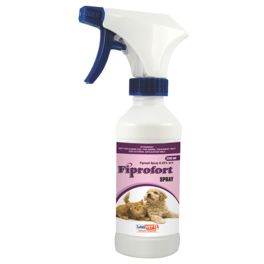Savavet Fiprofort (Fipronil) Tick and Flea Control Spray for Dogs & Cats image 2