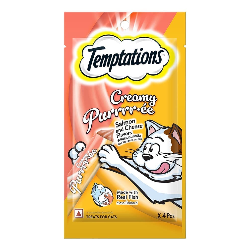 Temptations Creamy Purrrr ee Salmon & Cheese Cat Treats image 5