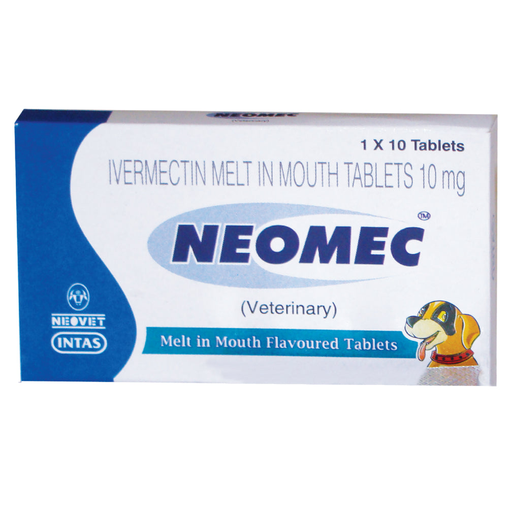 Intas Neomec (Ivermectin) 10mg Tablets for Dogs image 2
