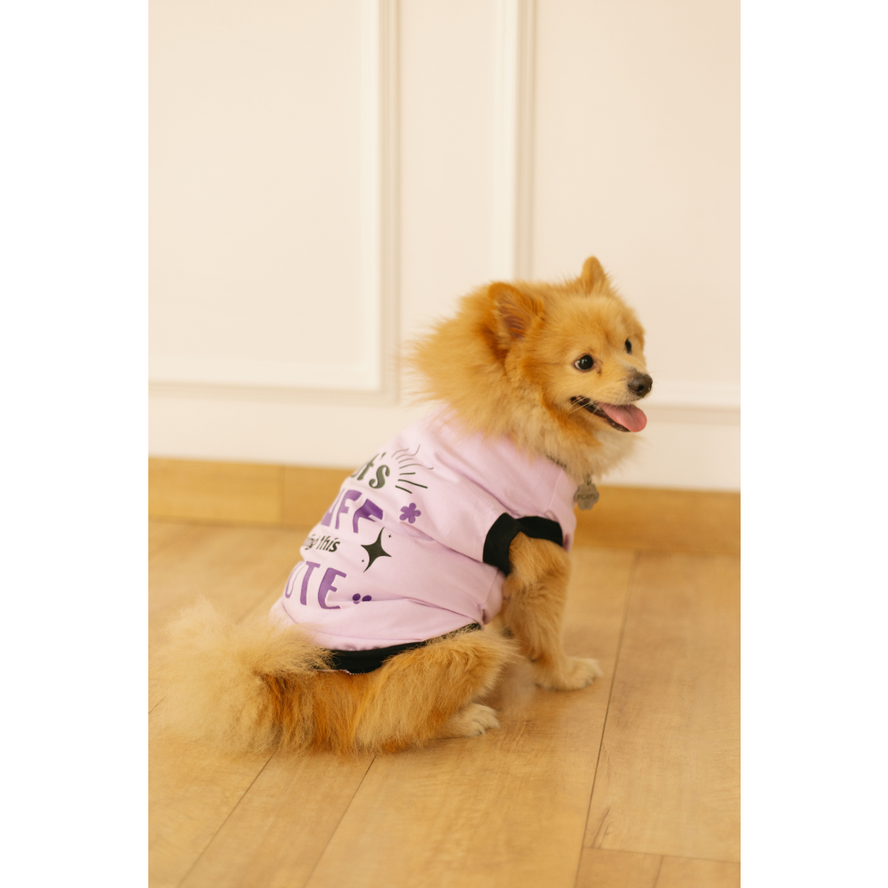 Pet Set Go Its Ruff Being This Cute T-Shirt for Dogs (Light Voilet) image 4