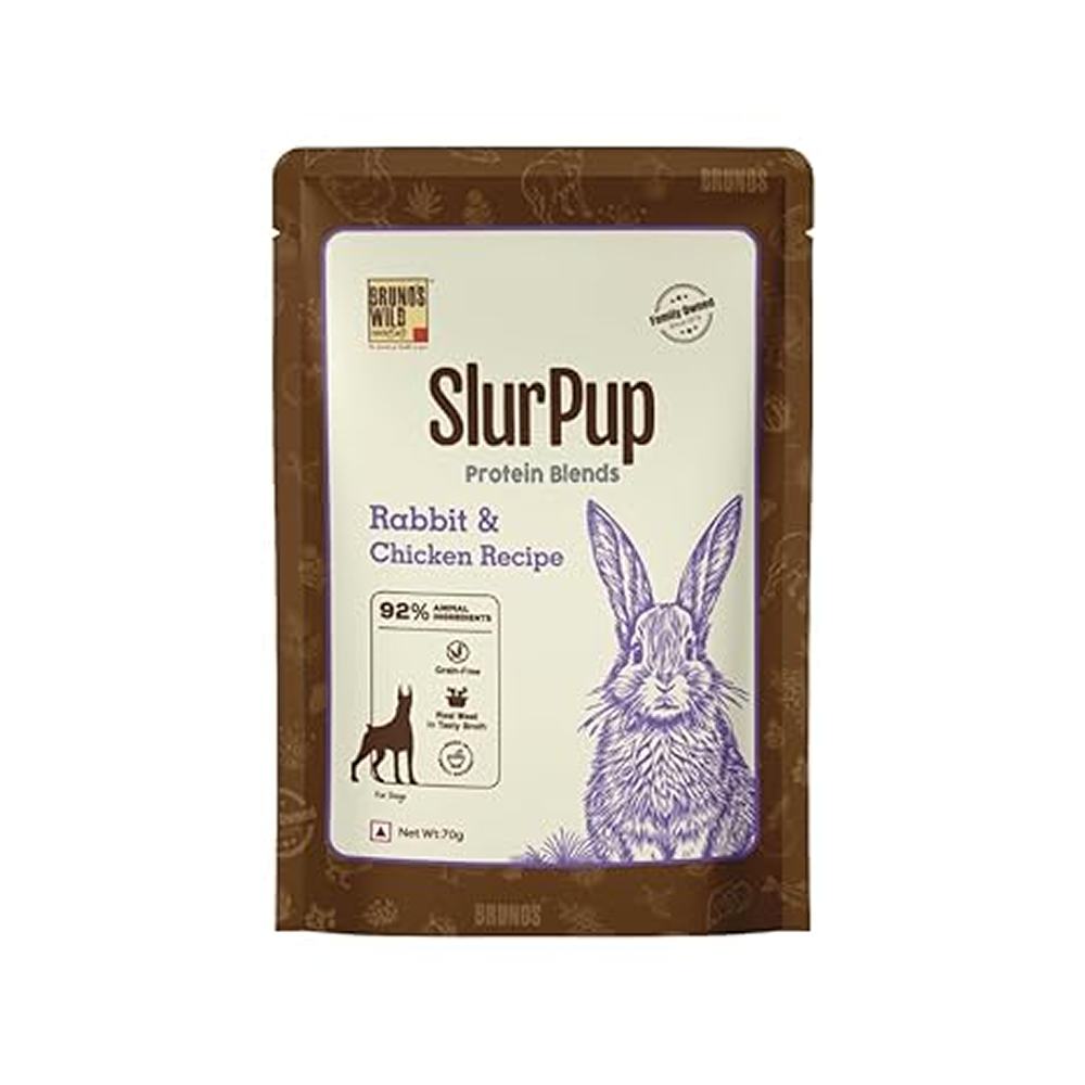 Bruno's Wild Essentials Slurpup Rabbit & Chicken Recipe Dog Wet Food