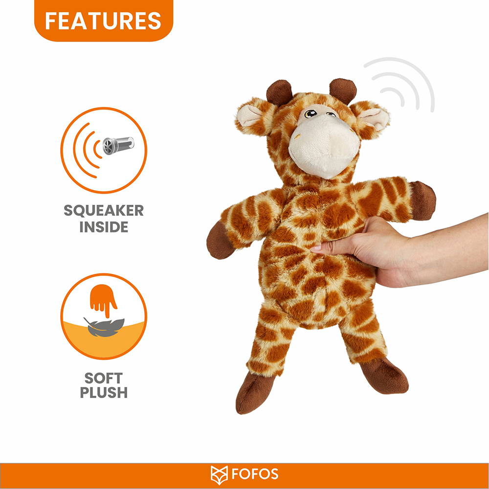 Barkbutler x Fofos Wildlife Giraffe Plush Toy for Dogs image 4
