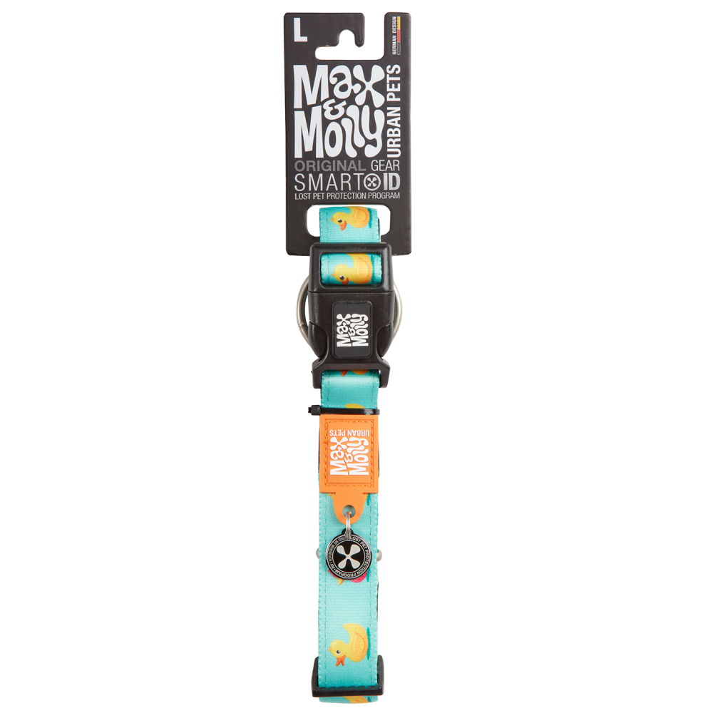 Max and Molly Ducklings Smart ID Collar for Dogs (Light Blue) image 1