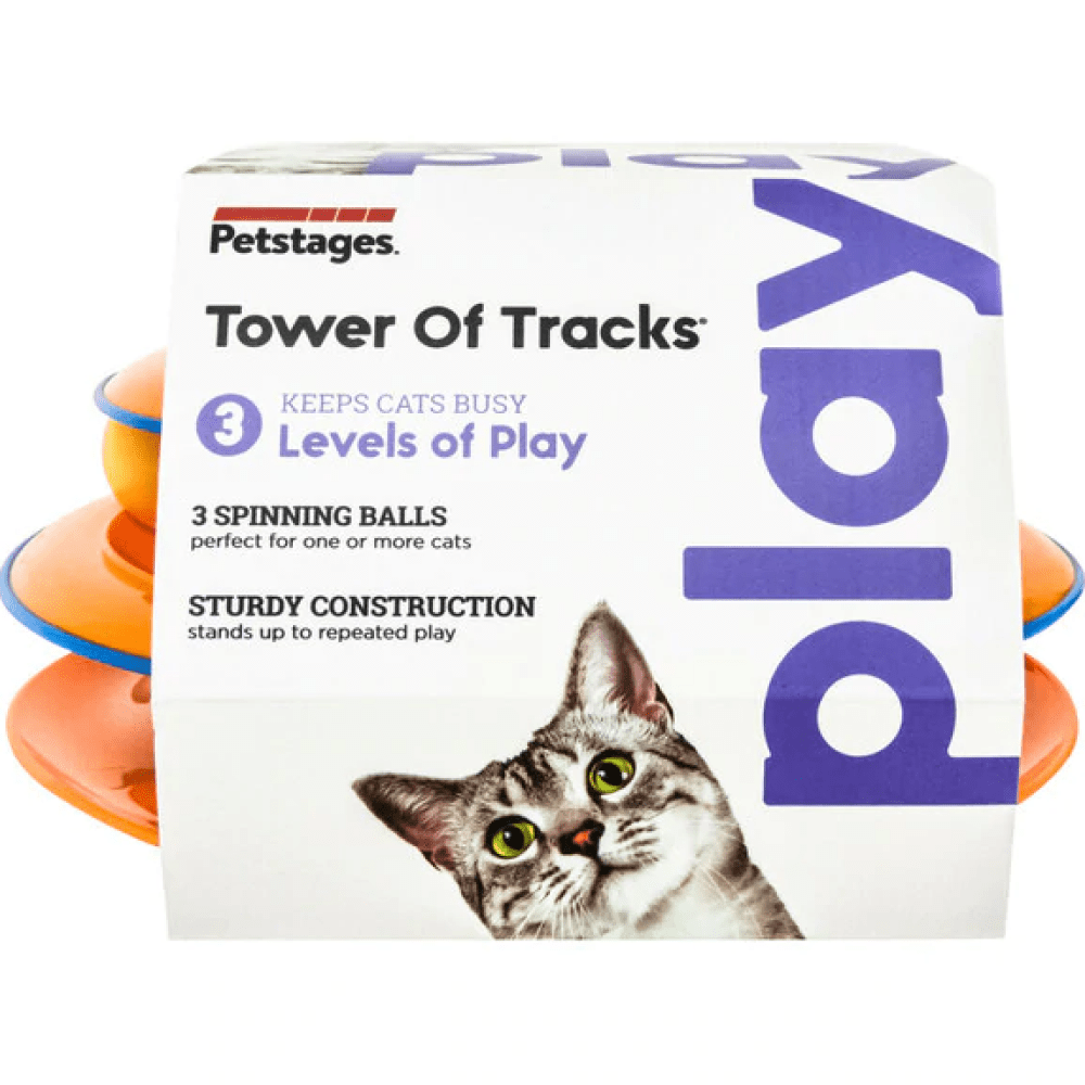 Petstages Tower of Track Three Level Active Toy for Cats (Orange) image 8