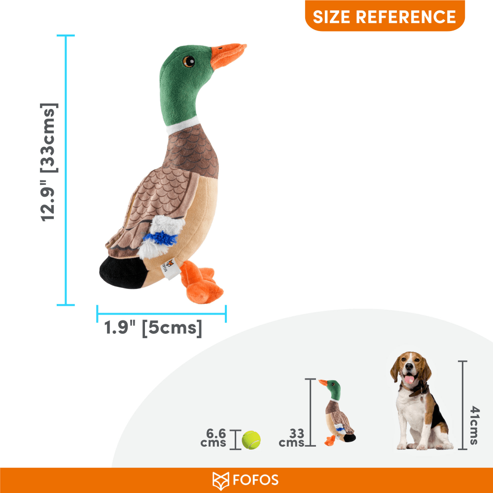 Barkbutler x Fofos Wild Duck Squeaky Plush Toy for Dogs image 3