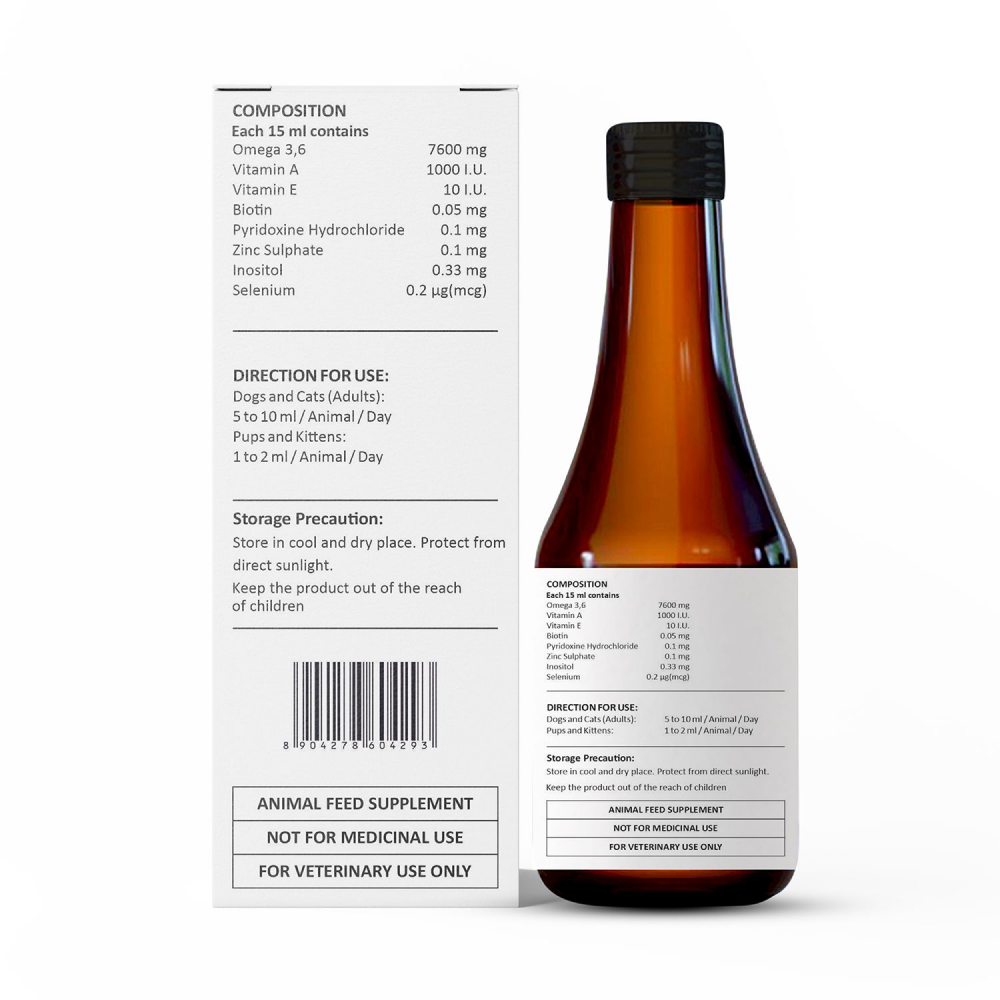 Petvit Omega 3 + 6 Syrup for Dogs and Cats image 2