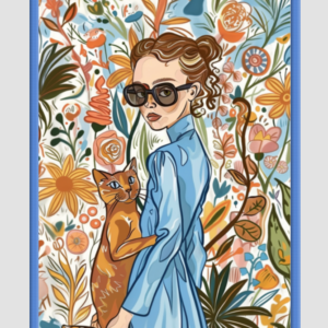 EverythingBoho The Caty Girl Boho Wall Art (Royal Blue)