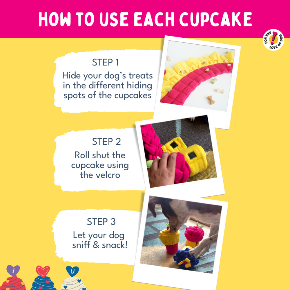 For The Love Of Dog Pink Lemonade Snuffle Pupcake Toy for Dogs image 4